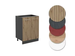 Hot Vicco Küchenunterschrank R-Line Artisan-Eiche/Anthrazit 60 cm ohne Arbeitsplatte Artisan Eiche