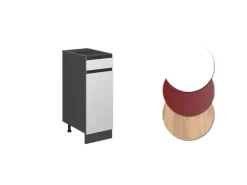 Best Vicco Küchenunterschrank R-Line /Anthrazit 30 cm J-Shape ohne Arbeitsplatte Weiß