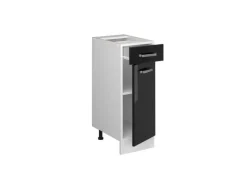 Vicco Küchenunterschrank R-Line Schwarz Hochglanz/Weiß 30 cm ohne Arbeitsplatte< Küchenschränke