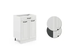 Outlet Vicco Küchenunterschrank R-Line Landhaus/ 60 cm mit Schublade ohne Arbeitsplatte Weiß