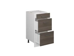 Vicco Küchenunterschrank R-Line Grau/Weiß 40 cm mit Schubladen AP Anthrazit< Küchenschränke