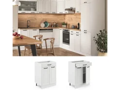 Vicco Küchenunterschrank R-Line Landhaus/ 60 cm mit Schublade AP Eiche< Küchenschränke