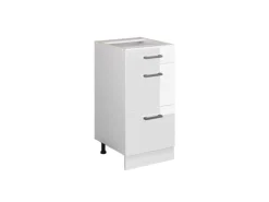 Küchenschränke<Vicco Küchenunterschrank R-Line Hochglanz/ 40 cm mit Schubladen ohne Arbeitsplatte