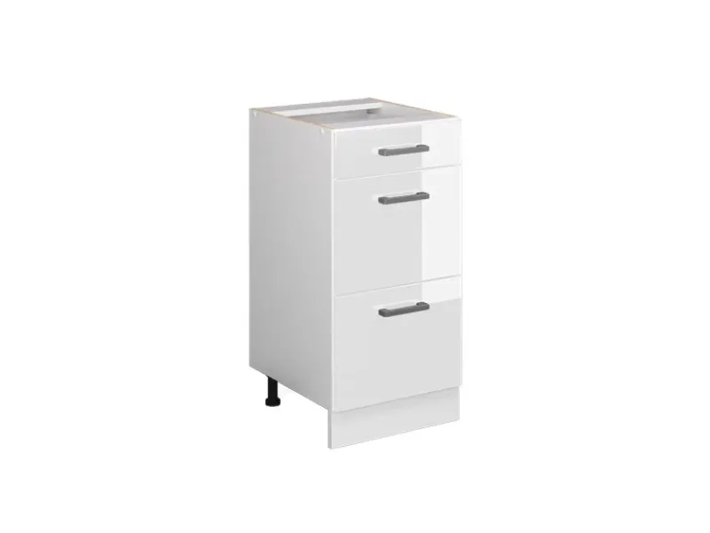 Küchenschränke<Vicco Küchenunterschrank R-Line Hochglanz/ 40 cm mit Schubladen ohne Arbeitsplatte