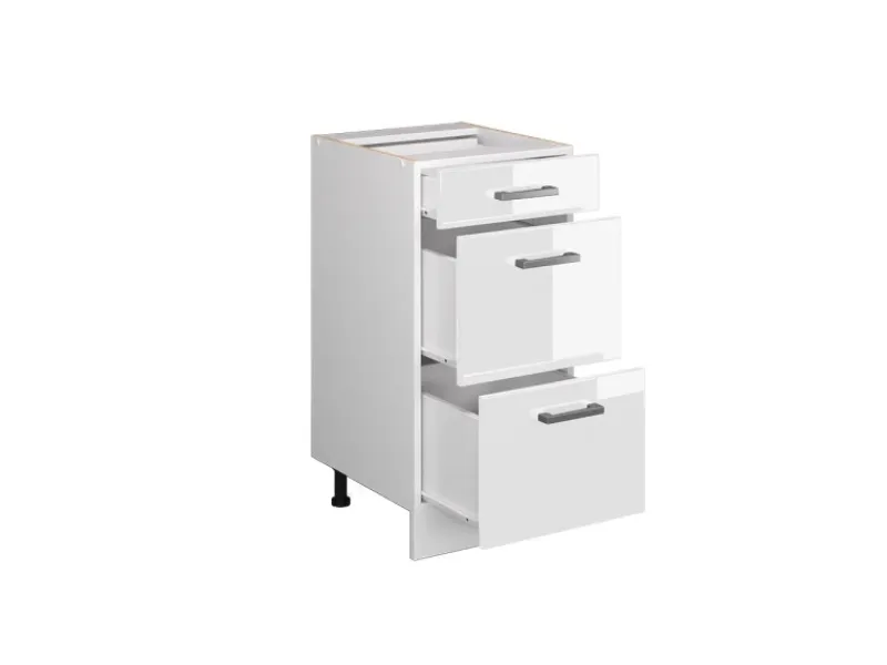 Küchenschränke<Vicco Küchenunterschrank R-Line Hochglanz/ 40 cm mit Schubladen ohne Arbeitsplatte