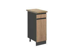 Pfannen<Vicco Küchenunterschrank R-Line Goldkraft /Anthrazit 30 cm AP