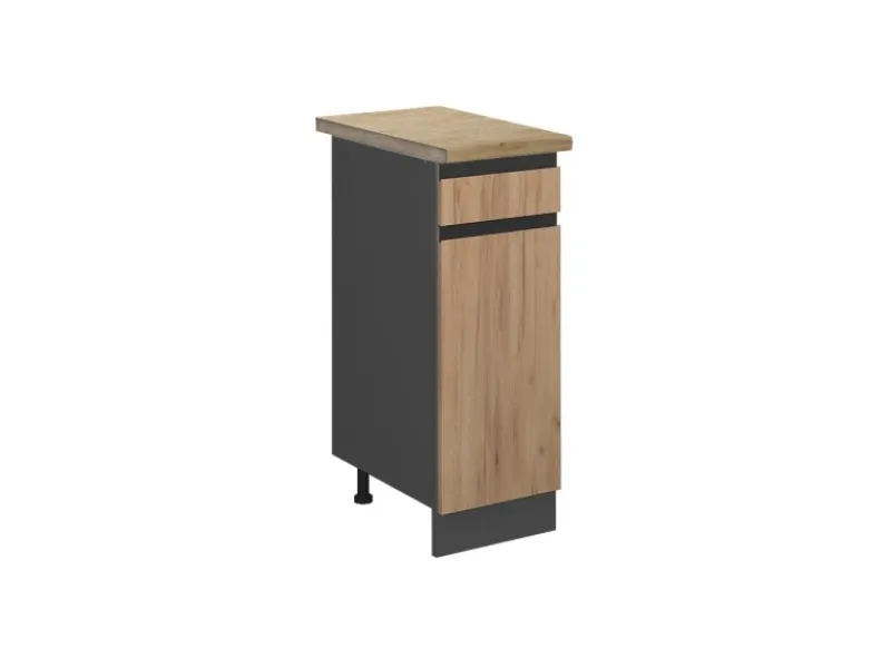 Pfannen<Vicco Küchenunterschrank R-Line Goldkraft /Anthrazit 30 cm AP