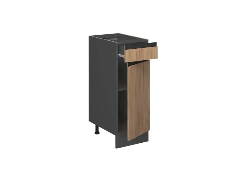 Pfannen<Vicco Küchenunterschrank R-Line Goldkraft /Anthrazit 30 cm AP