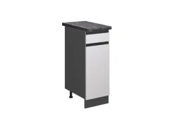 New Vicco Küchenunterschrank R-Line Schubladenschrank für die Küche /Anthrazit 30 cm AP Anthrazit Weiß