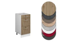 Vicco Küchenunterschrank R-Line Artisan-Eiche/Weiß 40 cm mit Schubladen ohne Arbeitsplatte< Küchenschränke