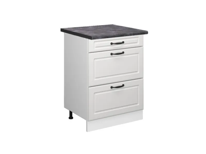 Küchenschränke<Vicco Küchenunterschrank R-Line Landhaus/ 60 cm mit Schubladen AP Anthrazit