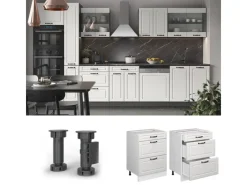 Küchenschränke<Vicco Küchenunterschrank R-Line Landhaus/ 60 cm mit Schubladen AP Anthrazit