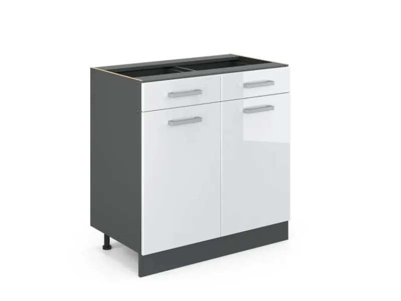 Vicco Küchenunterschrank R-Line Hochglanz 80 cm ohne Arbeitsplatte< Küchenschränke