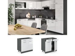 Vicco Küchenunterschrank R-Line Hochglanz 80 cm ohne Arbeitsplatte< Küchenschränke