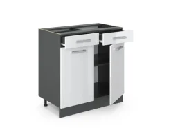 Vicco Küchenunterschrank R-Line Hochglanz 80 cm ohne Arbeitsplatte< Küchenschränke