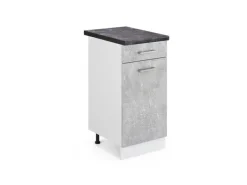 Hot Vicco Küchenunterschrank R-Line Schubladenschrank für die Küche /Weiß 40 cm AP Anthrazit Beton