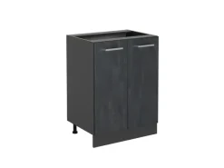 Sale Vicco Küchenunterschrank R-Line Schwarz Beton/Anthrazit 60 cm ohne Arbeitsplatte Beton Anthrazit