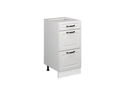 Clearance Vicco Küchenunterschrank R-Line Landhaus/ 40 cm mit Schubladen ohne Arbeitsplatte Weiß