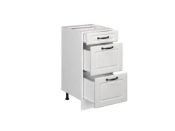 Clearance Vicco Küchenunterschrank R-Line Landhaus/ 40 cm mit Schubladen ohne Arbeitsplatte Weiß