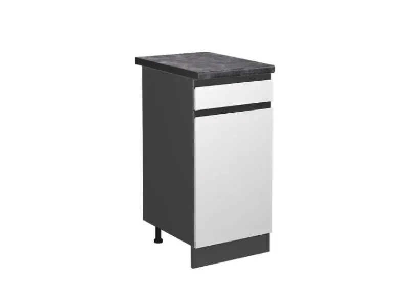 Vicco Küchenunterschrank R-Line Schubladenschrank für die Küche /Anthrazit 40 cm AP Anthrazit< Pfannen