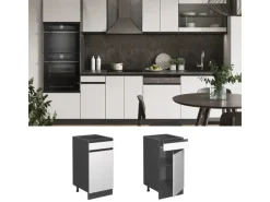 Vicco Küchenunterschrank R-Line Schubladenschrank für die Küche /Anthrazit 40 cm AP Anthrazit< Pfannen