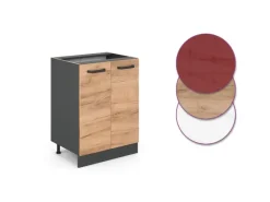 Küchenschränke<Vicco Küchenunterschrank R-Line Goldkraft /Anthrazit 60 cm ohne Arbeitsplatte
