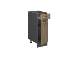 Vicco Küchenunterschrank R-Line Artisan-Eiche/Anthrazit 30 cm AP Anthrazit< Pfannen