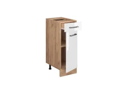 Kochfelder<Vicco Küchenunterschrank R-Line Schubladenschrank für die Küche Hochglanz 30 cm AP Marmor