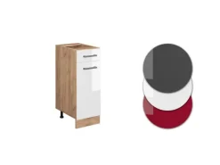 Kochfelder<Vicco Küchenunterschrank R-Line Schubladenschrank für die Küche Hochglanz 30 cm AP Marmor