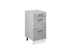 Vicco Küchenunterschrank R-Line /Weiß 40 cm mit Schubladen ohne Arbeitsplatte< Einbauküchen