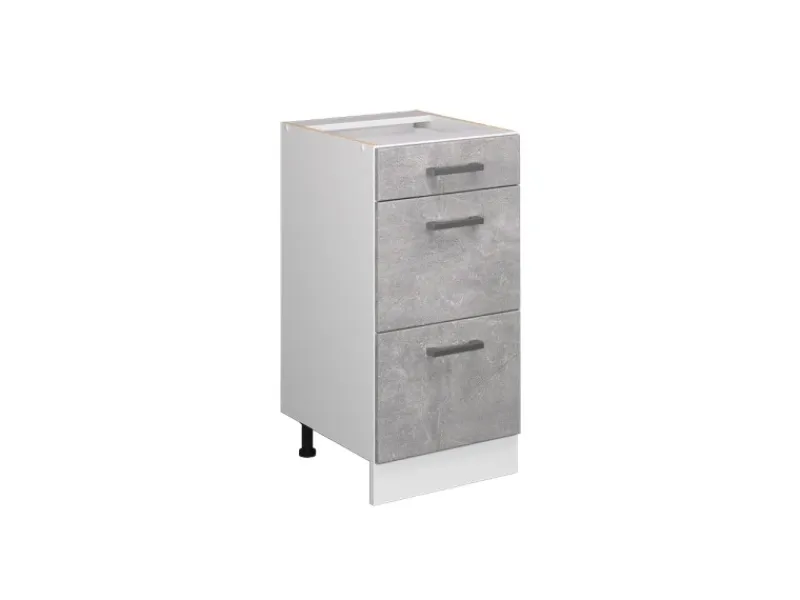 Vicco Küchenunterschrank R-Line /Weiß 40 cm mit Schubladen ohne Arbeitsplatte< Einbauküchen