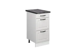New Vicco Küchenunterschrank R-Line Landhaus/ 40 cm mit Schubladen AP Anthrazit Weiß