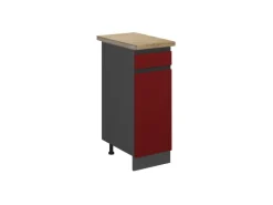 Online Vicco Küchenunterschrank R-Line Schubladenschrank für die Küche /Anthrazit 30 cm AP Eiche Rot