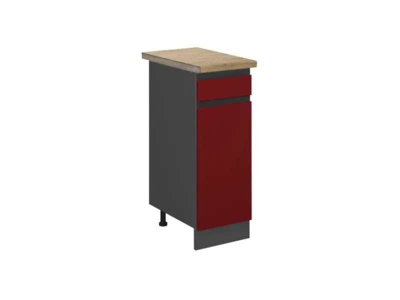 Online Vicco Küchenunterschrank R-Line Schubladenschrank für die Küche /Anthrazit 30 cm AP Eiche Rot