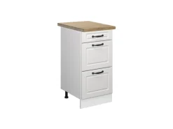Online Vicco Küchenunterschrank R-Line Landhaus/ 40 cm mit Schubladen AP Eiche Weiß