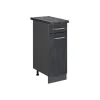 Hot Vicco Küchenunterschrank R-Line Schubladenschrank für die Küche Schwarz Beton 30 cm AP Anthrazit mit Anthrazit Korpus