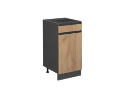 Vicco Küchenunterschrank R-Line Goldkraft /Anthrazit 40 cm J-Shape ohne Arbeitsplatte< Küchenschränke