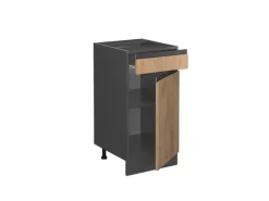 Vicco Küchenunterschrank R-Line Goldkraft /Anthrazit 40 cm J-Shape ohne Arbeitsplatte< Küchenschränke