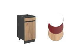 Vicco Küchenunterschrank R-Line Goldkraft /Anthrazit 40 cm J-Shape ohne Arbeitsplatte< Küchenschränke