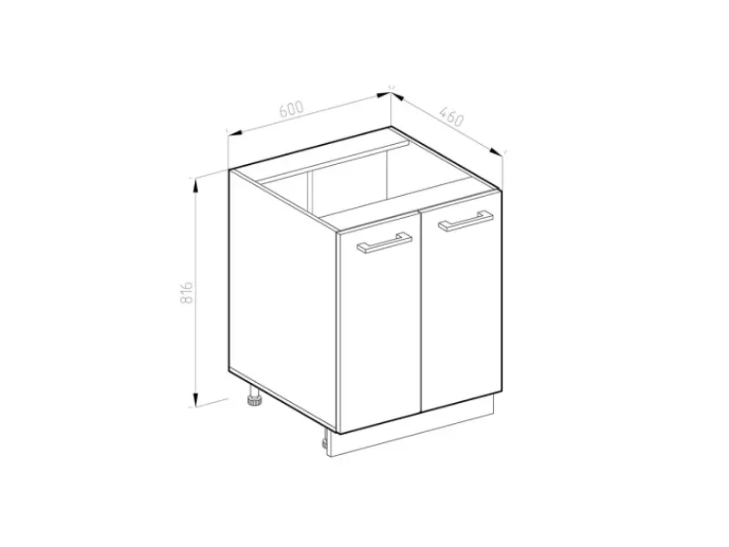 Best Vicco Küchenunterschrank R-Line Küchenkommode Hochglanz/Anthrazit AP Marmor Weiß