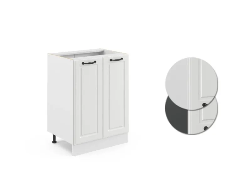 Hot Vicco Küchenunterschrank R-Line Landhaus/ 60 cm ohne Arbeitsplatte Weiß