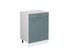 Vicco Küchenunterschrank R-Line Blau-Grau 60 cm mit Schublade ohne Arbeitsplatte< Einbauküchen