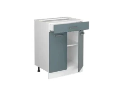 Vicco Küchenunterschrank R-Line Blau-Grau 60 cm mit Schublade ohne Arbeitsplatte< Einbauküchen