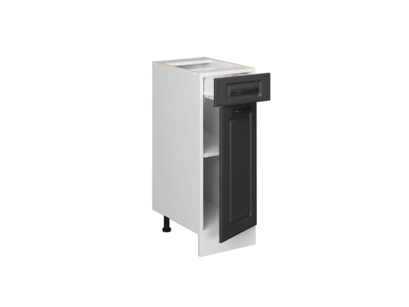 Outlet Vicco Küchenunterschrank R-Line Anthrazit Landhaus/Weiß 30 cm ohne Arbeitsplatte Anthrazitgrau