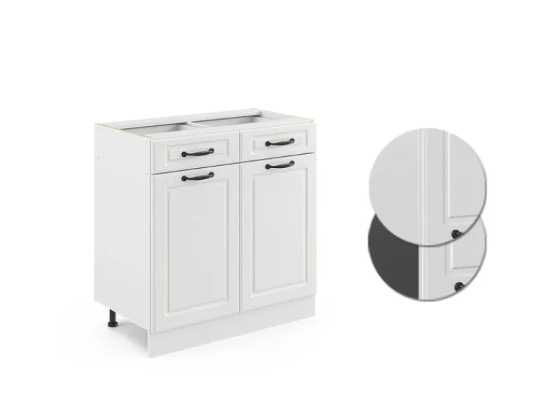 Küchenschränke<Vicco Küchenunterschrank R-Line Landhaus/ 80 cm ohne Arbeitsplatte