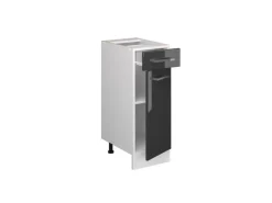 Vicco Küchenunterschrank R-Line Hochglanz/Weiß 30 cm AP Eiche< Küchenschränke