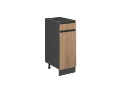 Vicco Küchenunterschrank R-Line Goldkraft /Anthrazit 30 cm J-Shape ohne Arbeitsplatte< Küchenschränke
