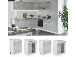 Küchenschränke<Vicco Küchenunterschrank R-Line 60 cm mit Schublade ohne Arbeitsplatte