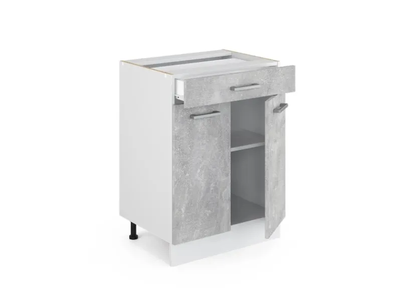 Küchenschränke<Vicco Küchenunterschrank R-Line 60 cm mit Schublade ohne Arbeitsplatte