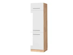 Kühlschränke<Vicco Kühlumbauschrank Fame-Line Hochglanz/Goldkraft Eiche 60 cm